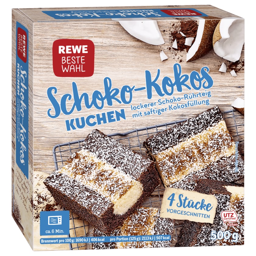 REWE Beste Wahl Schoko-Kokos Kuchen 500g
